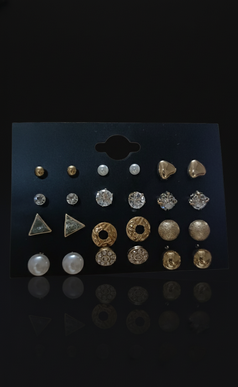 Radha’s Choice Pearl & Diamond Stud Set